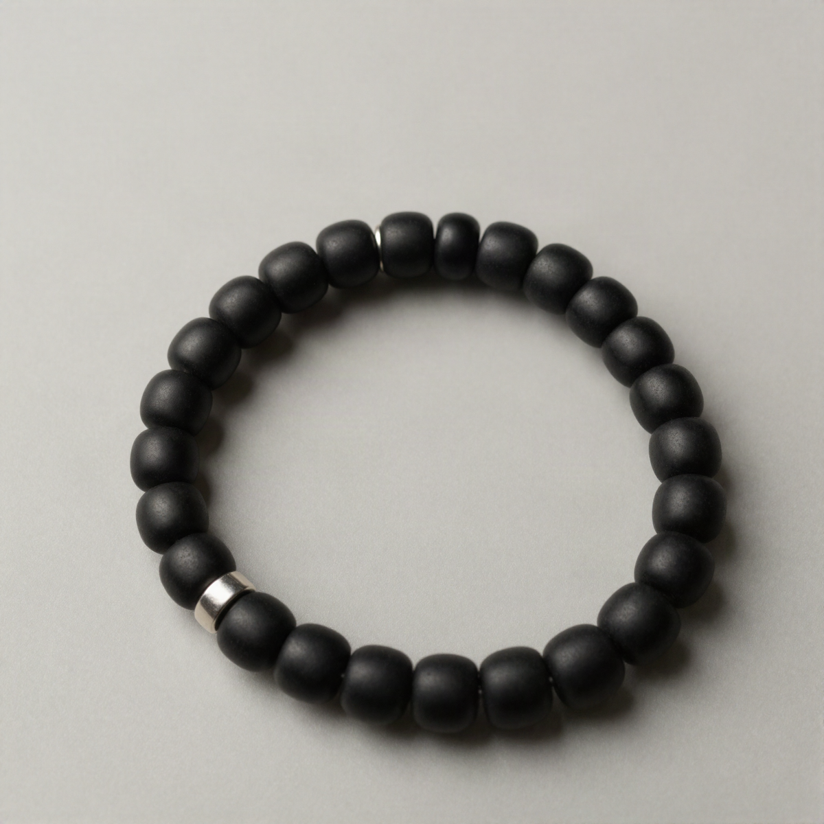 Beaded Onyx Bracelet, 6mm