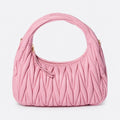 Pink Quilted Leather Hobo Bag, photo 1