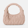 Powder Pink Quilted Leather Hobo Bag, photo 1