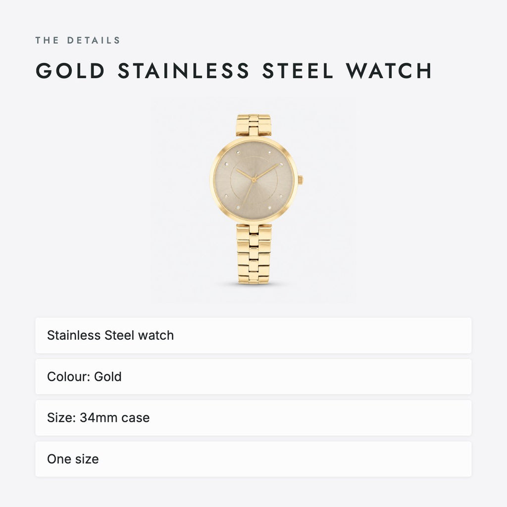 Gold Stainless Steel Watch, photo 4