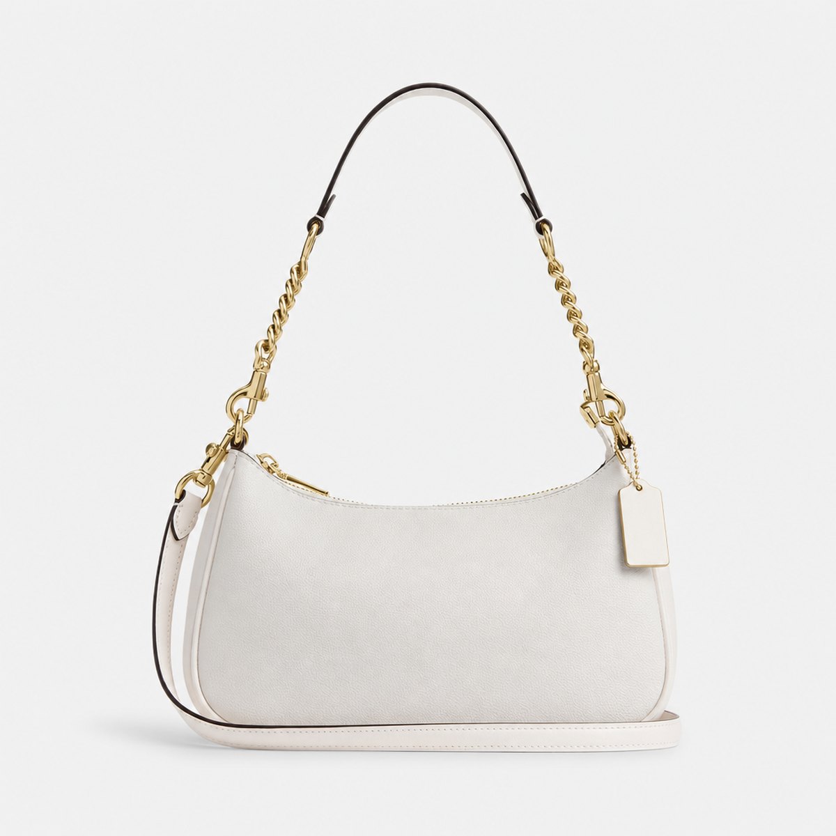 White and Chalk Coated Canvas Shoulder Bag, photo 1