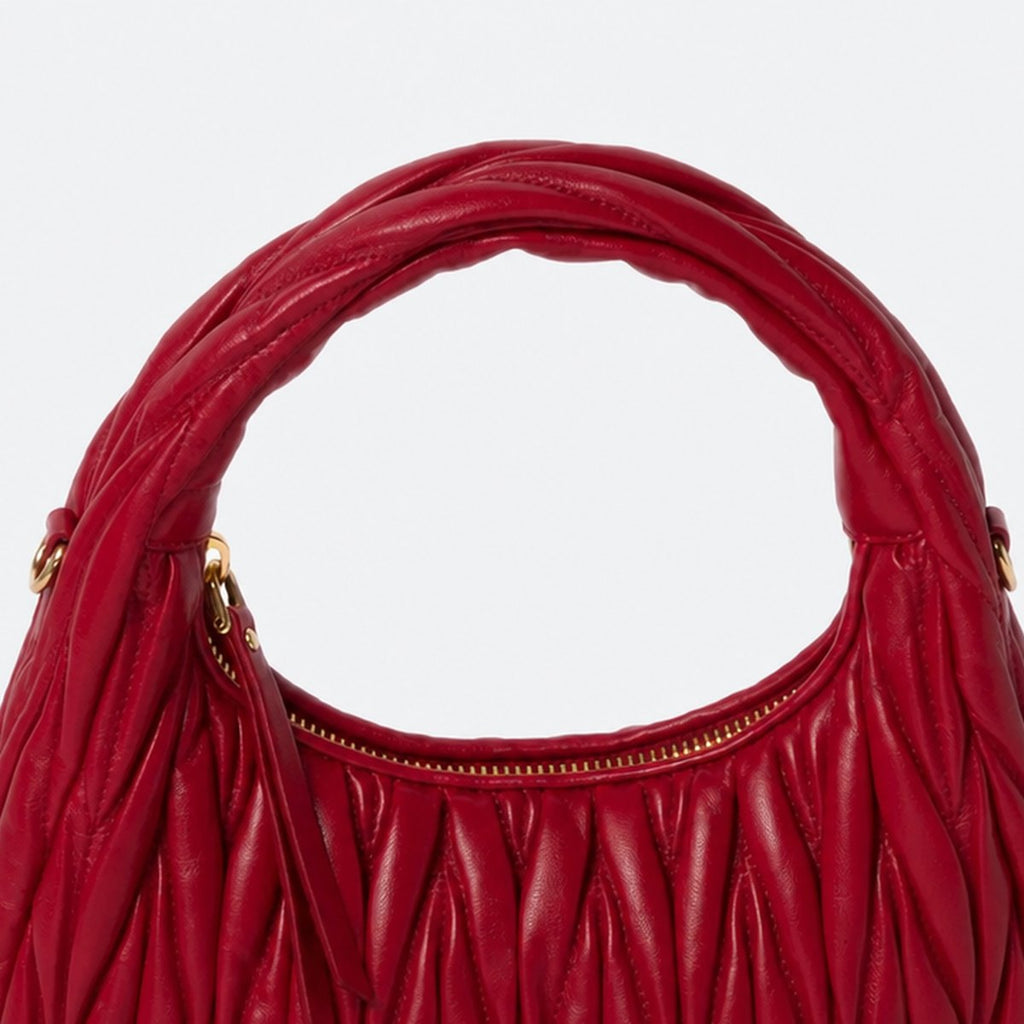 Red Quilted Leather Hobo Bag, photo 2