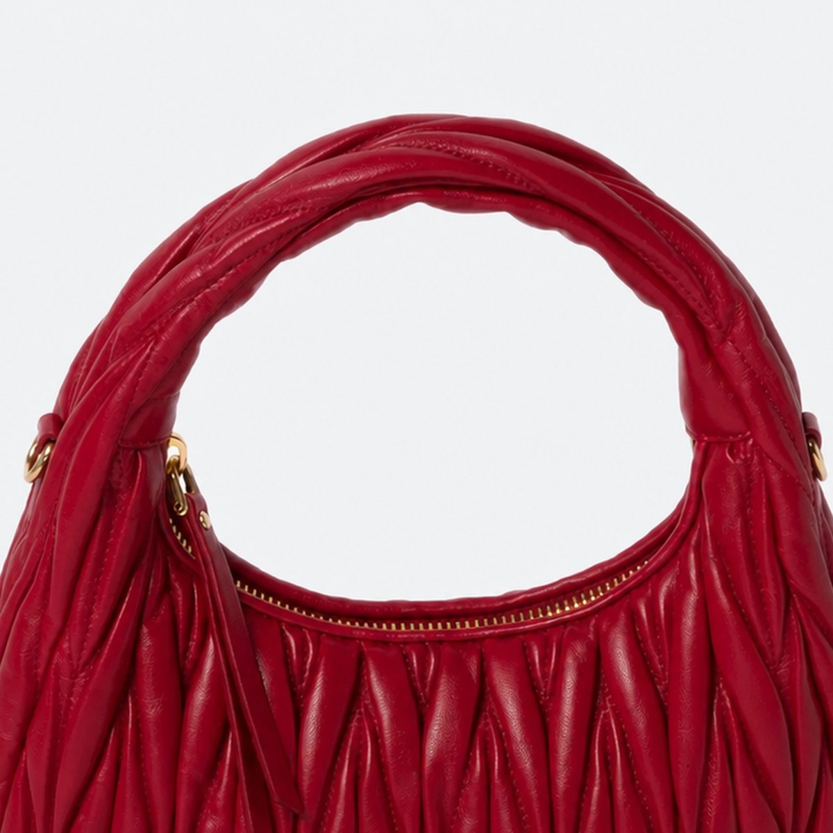 Red Quilted Leather Hobo Bag, photo 2