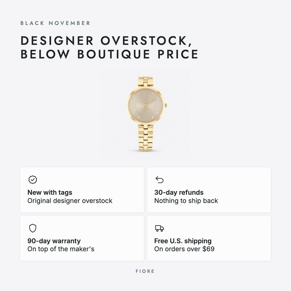 Gold Stainless Steel Watch, photo 5