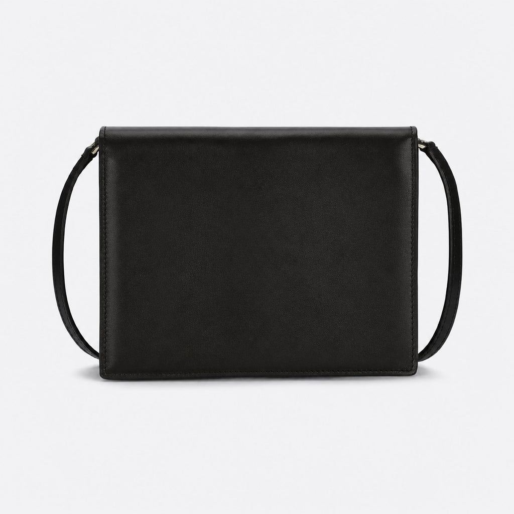 Black Embossed Leather Crossbody Bag, photo 1