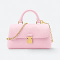 Pink Embossed Leather Mini Top-Handle Bag, photo 1
