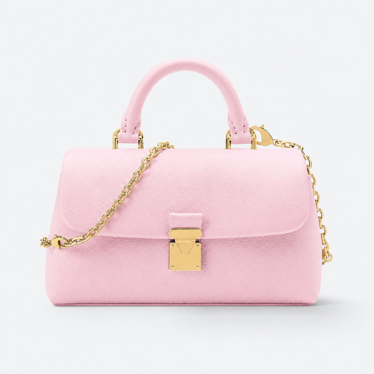 Pink Embossed Leather Mini Top-Handle Bag, photo 1