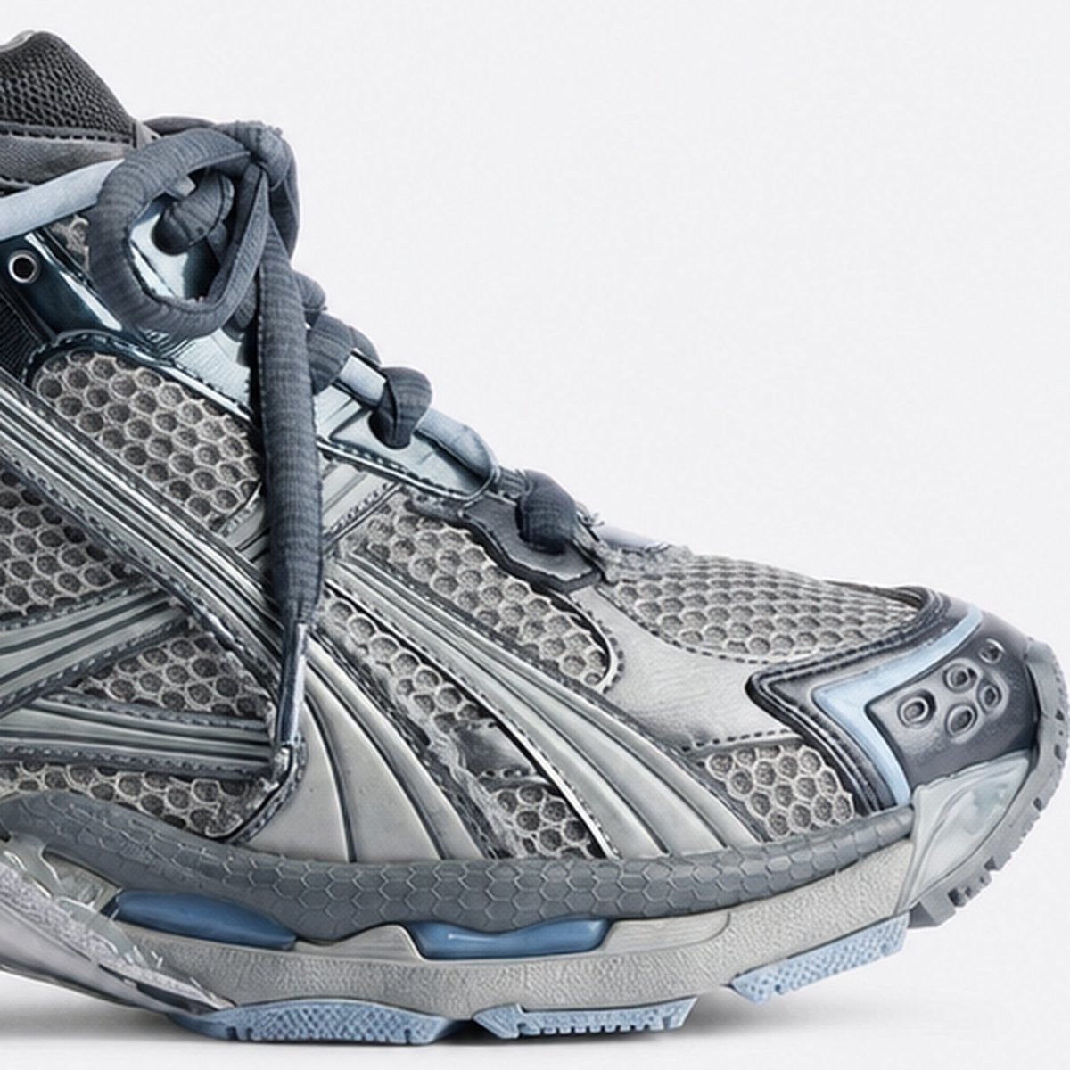 Grey, Navy and Light Blue Layered Sneakers, photo 3
