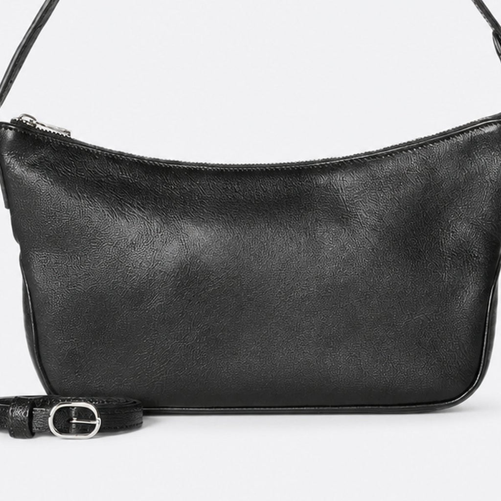 Black Leather Shoulder Bag, photo 3