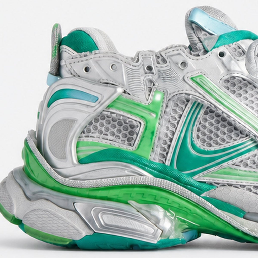 Grey, Green and Blue Layered Sneakers, photo 2