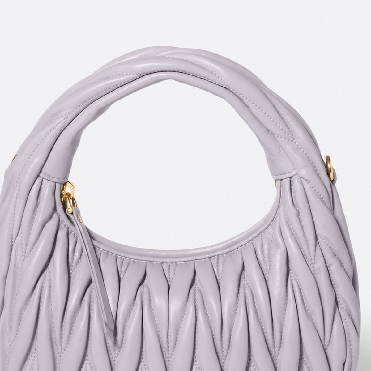 Wisteria Quilted Leather Hobo Bag, photo 2