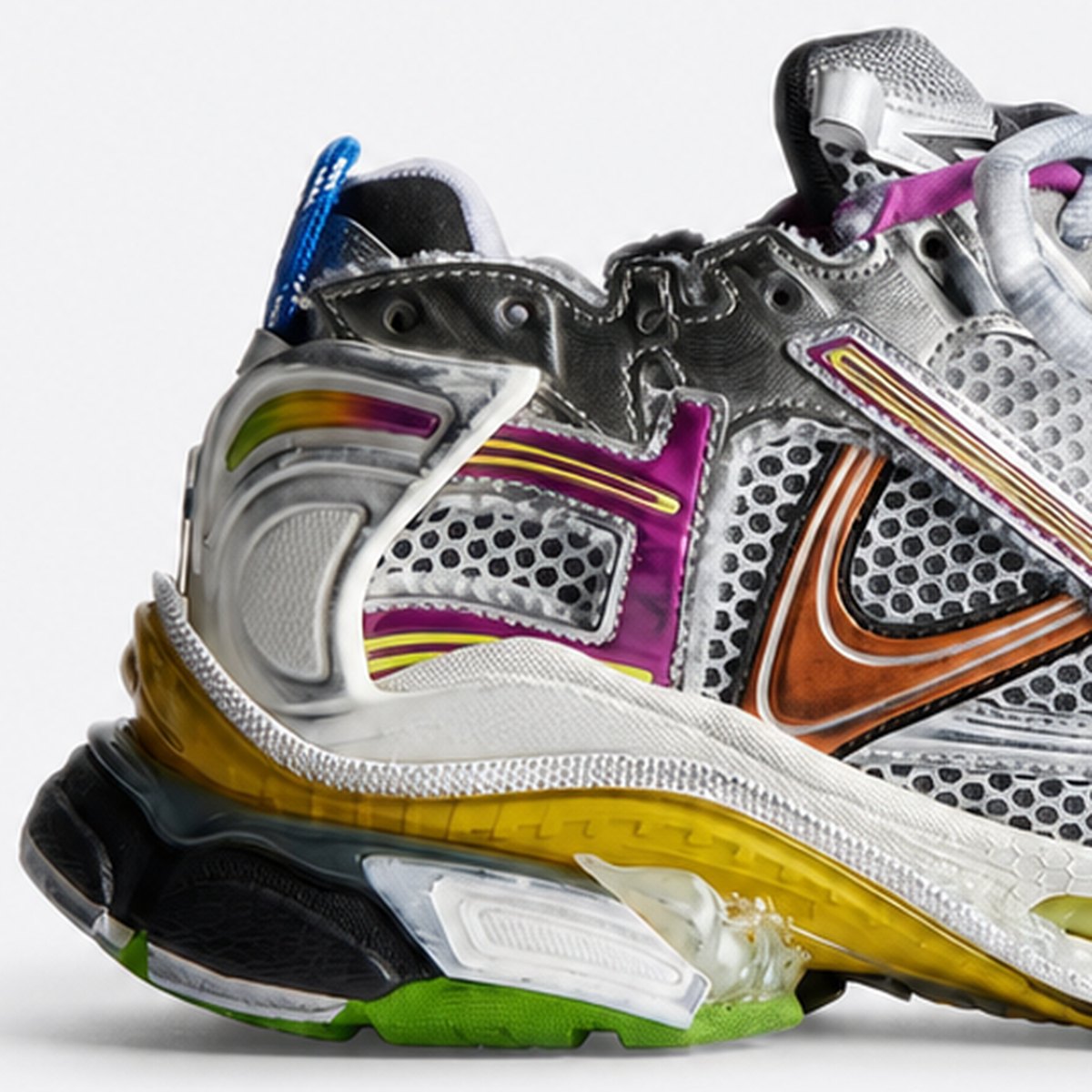 Multicolor Layered Mesh Sneakers, photo 2