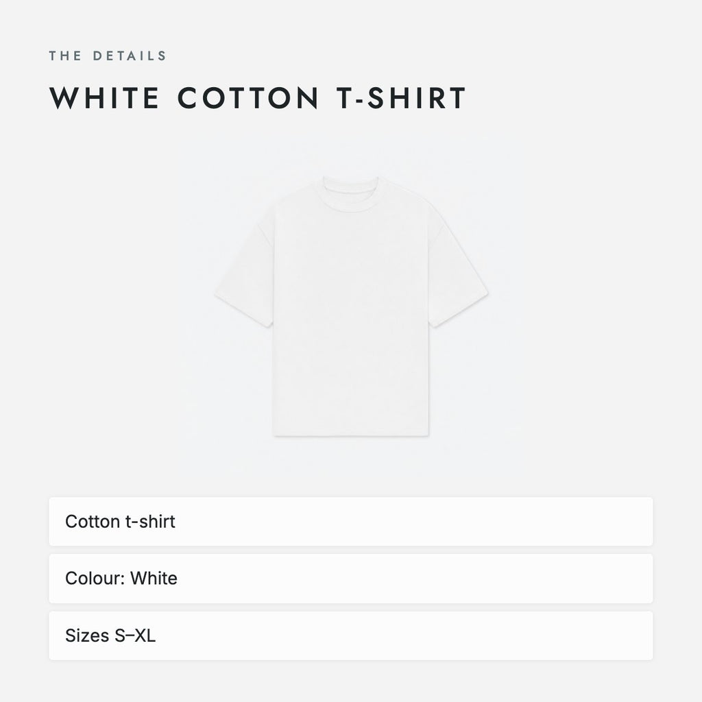 White Cotton T-Shirt, photo 4