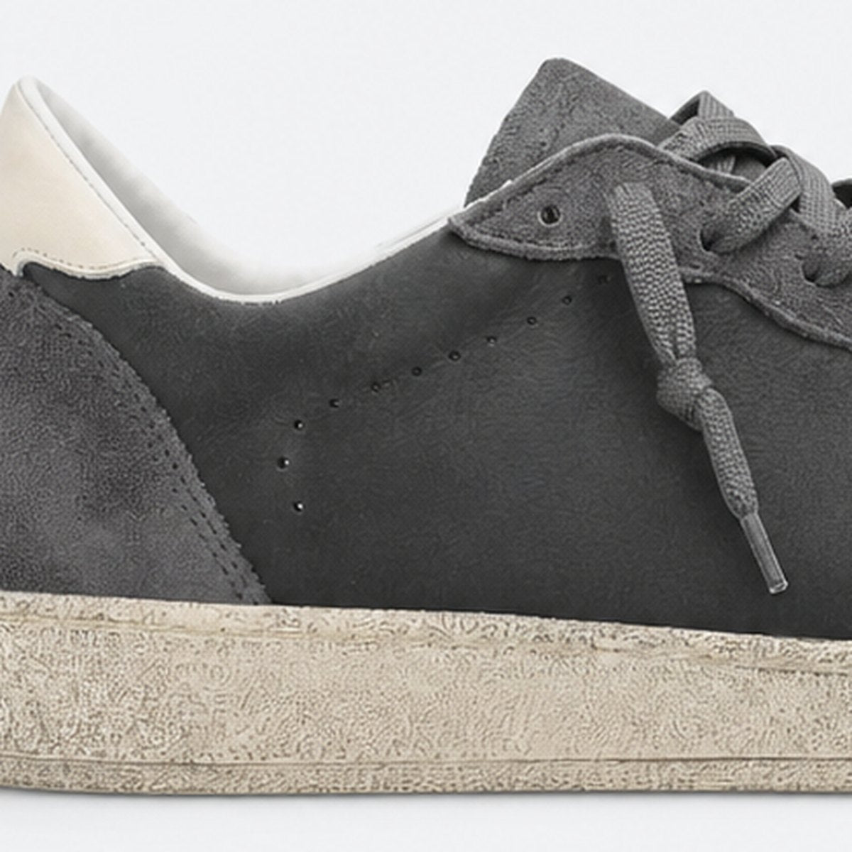 Grey Leather and Suede Sneakers, photo 2