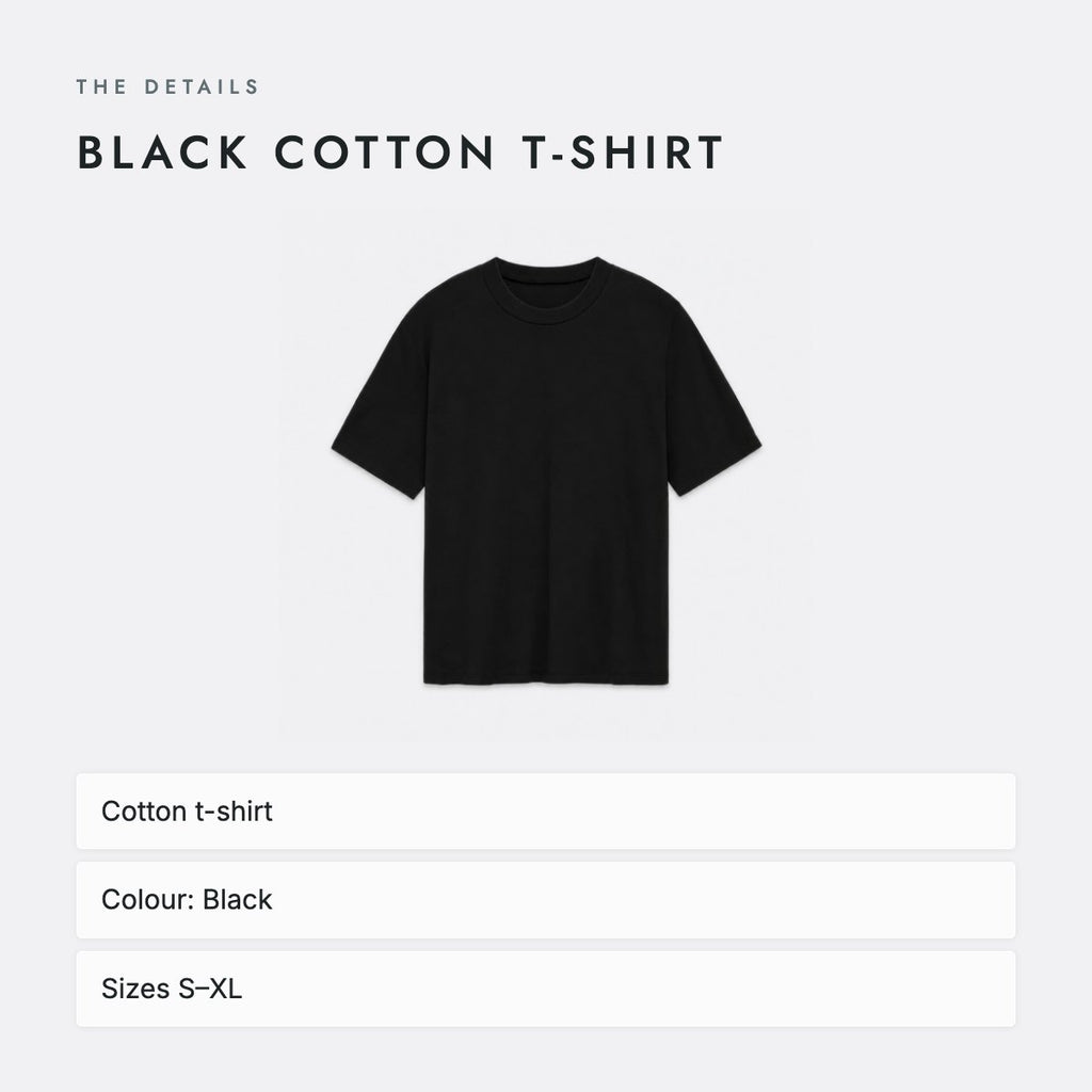 Black Cotton T-Shirt, photo 4