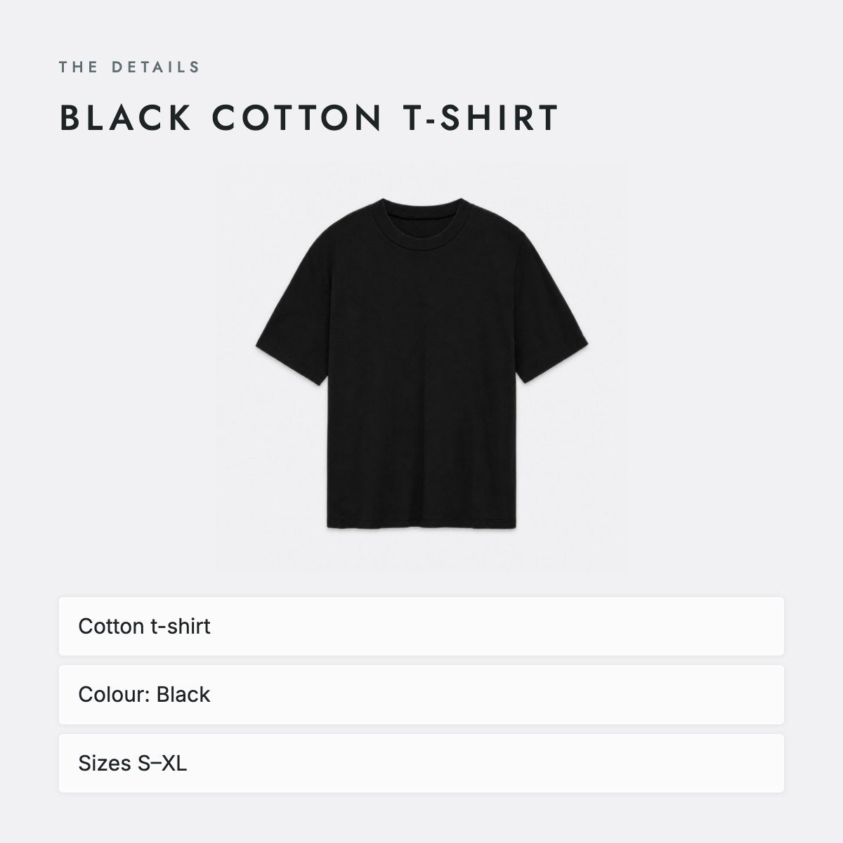 Black Cotton T-Shirt, photo 4