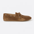 Brown Suede Lace-Detail Loafers, photo 1