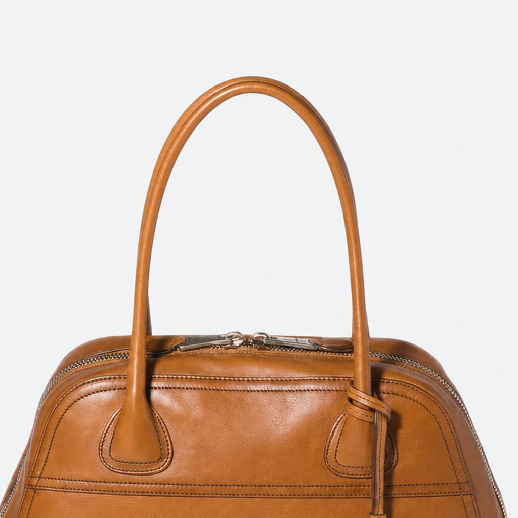 Cognac Leather Bowling Bag, photo 2