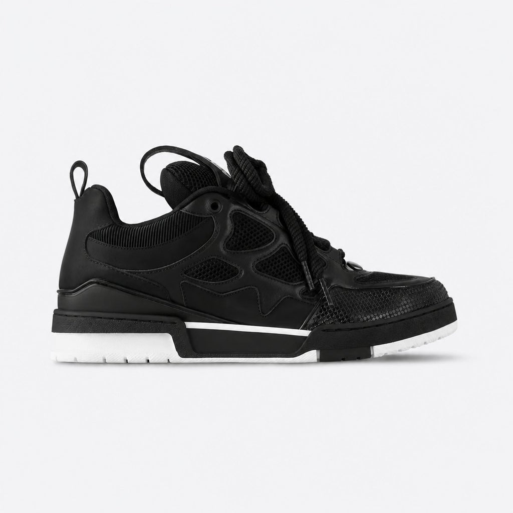 Black Mesh and Leather Sneakers, photo 1
