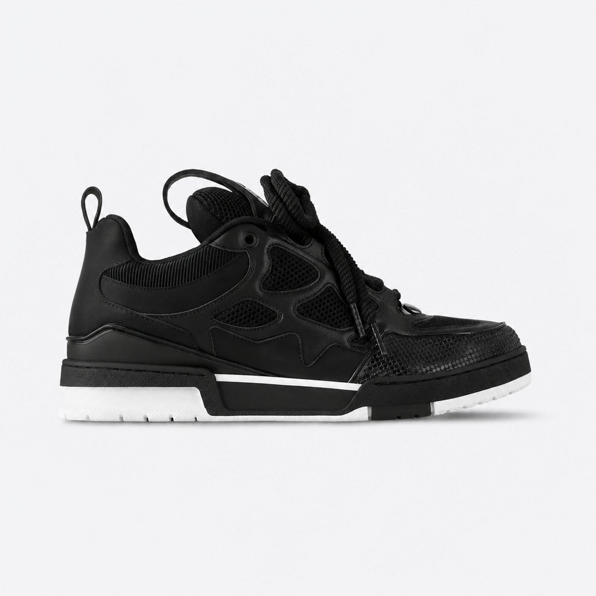 Black Mesh and Leather Sneakers, photo 1