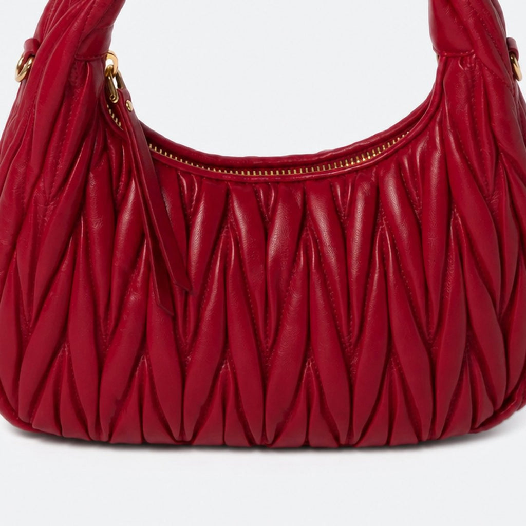 Red Quilted Leather Hobo Bag, photo 3