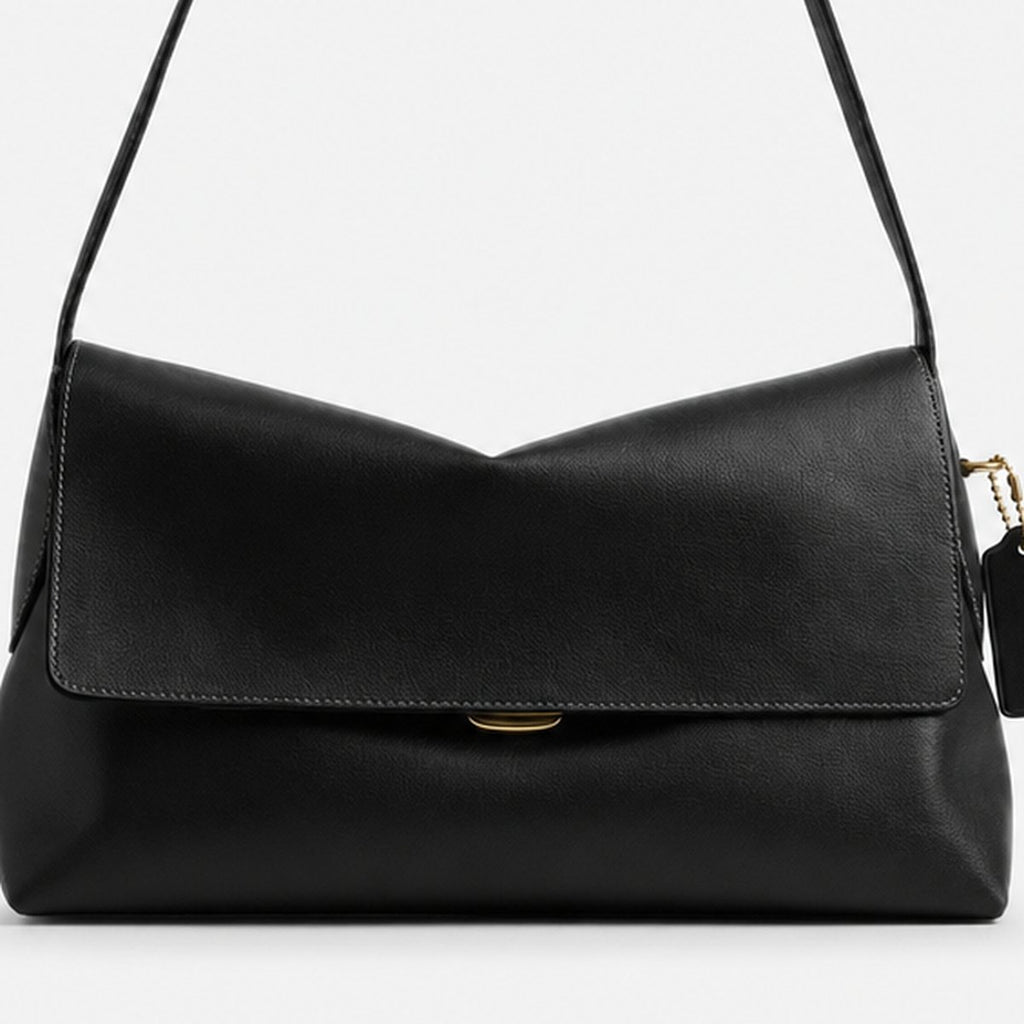 Black Grain Leather Shoulder Bag, photo 3