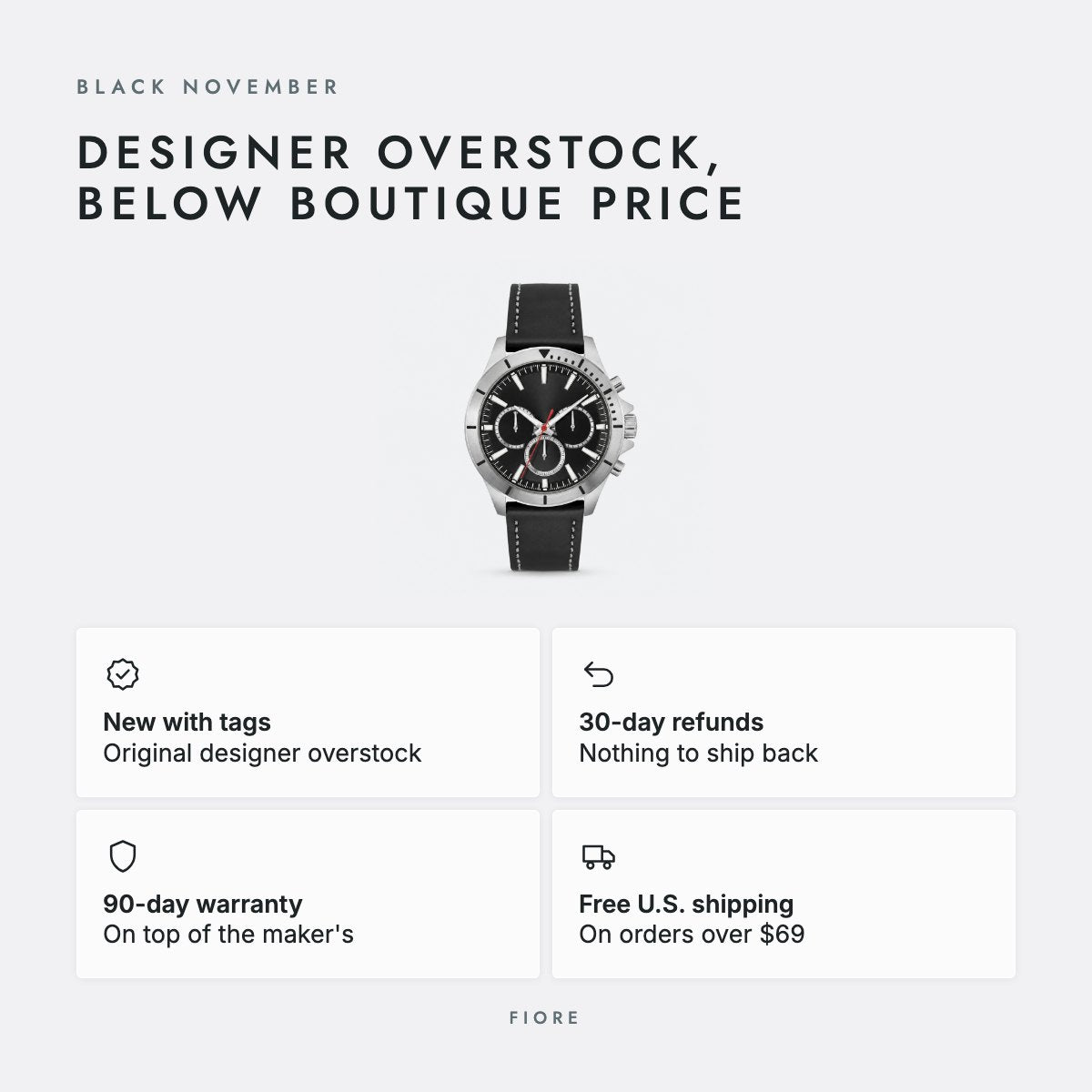 Black Stainless Steel Watch, photo 5