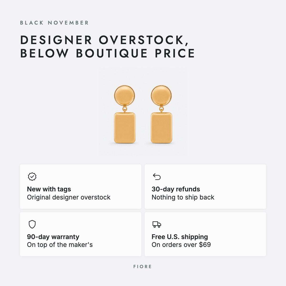 Gold-Tone Clip-On Disc Drop Earrings, photo 5