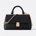 Black Embossed Leather Mini Top-Handle Bag, photo 1
