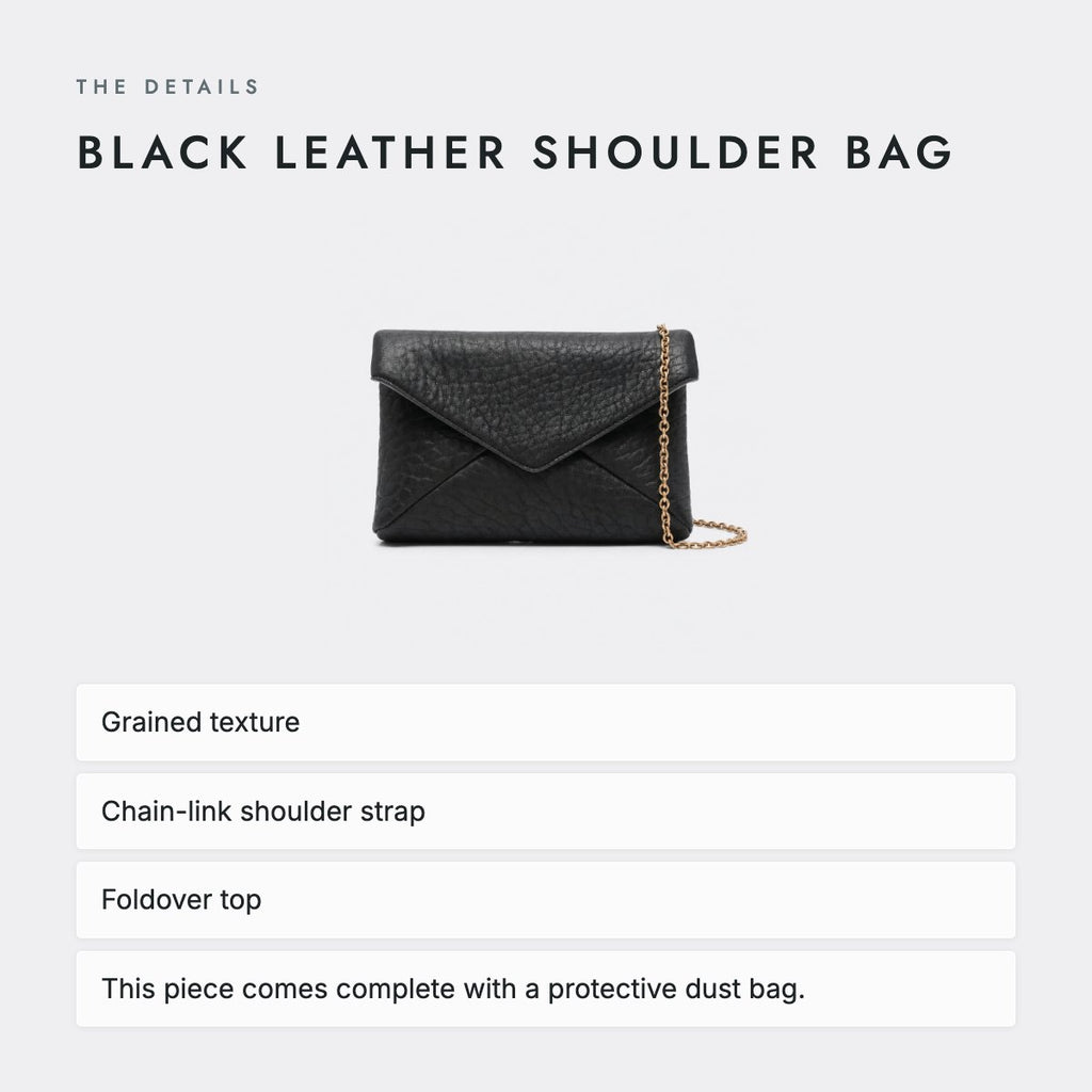 Black Leather Shoulder Bag, photo 4