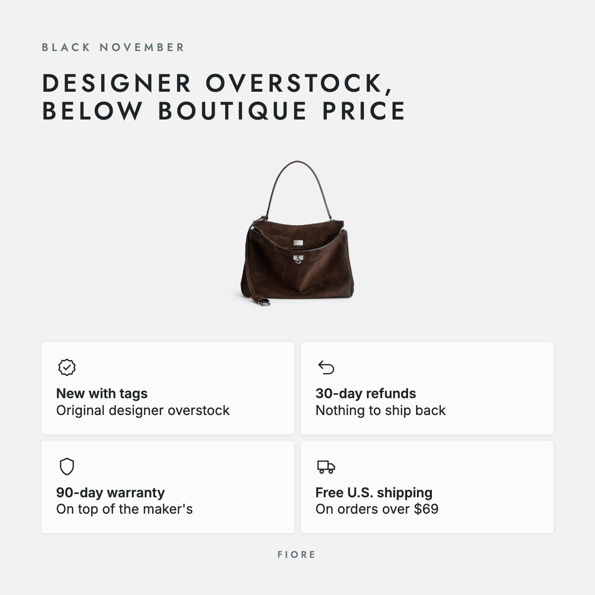 Dark Brown Suede Top-Handle Bag, photo 5