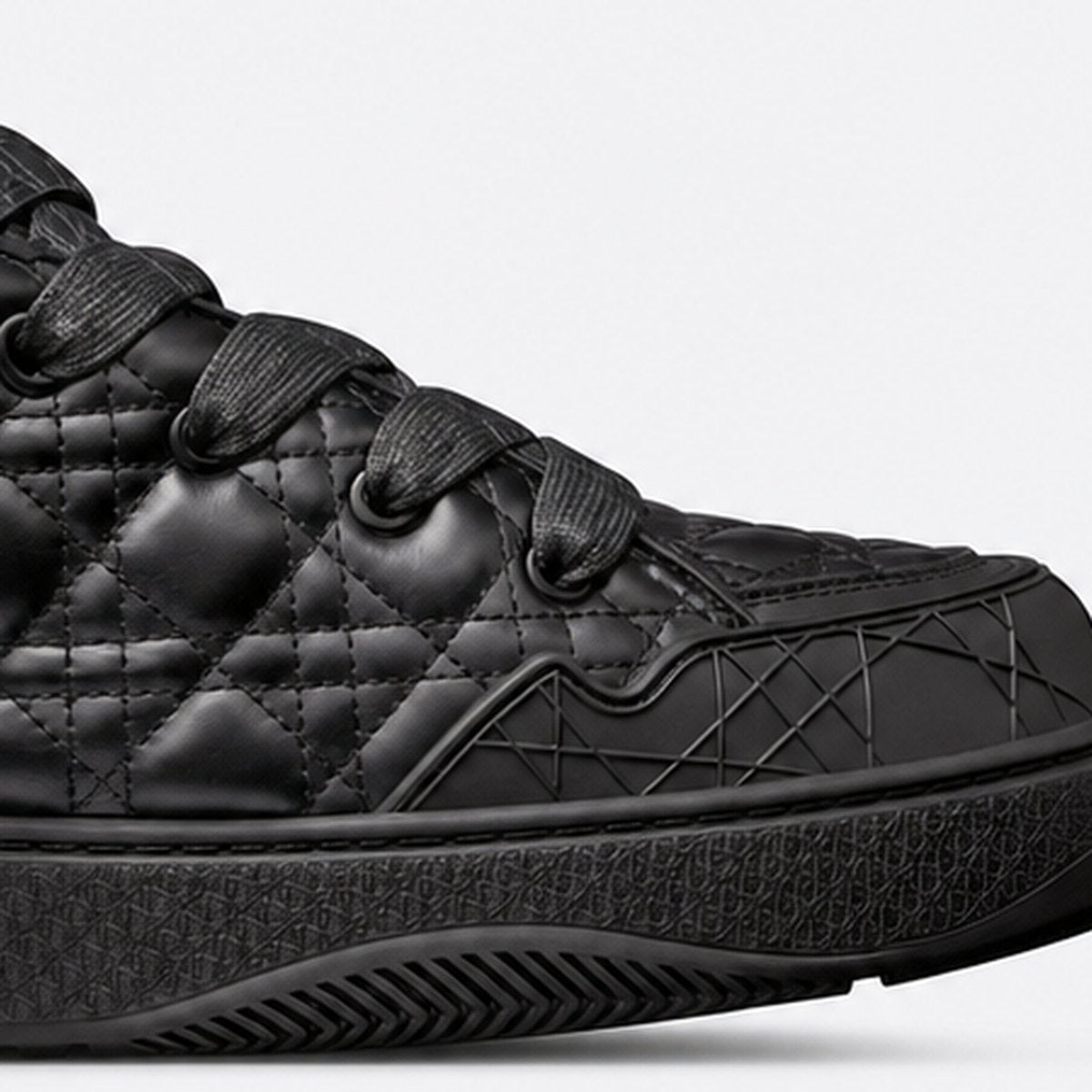 Black Quilted Calfskin Skate Sneakers, photo 3