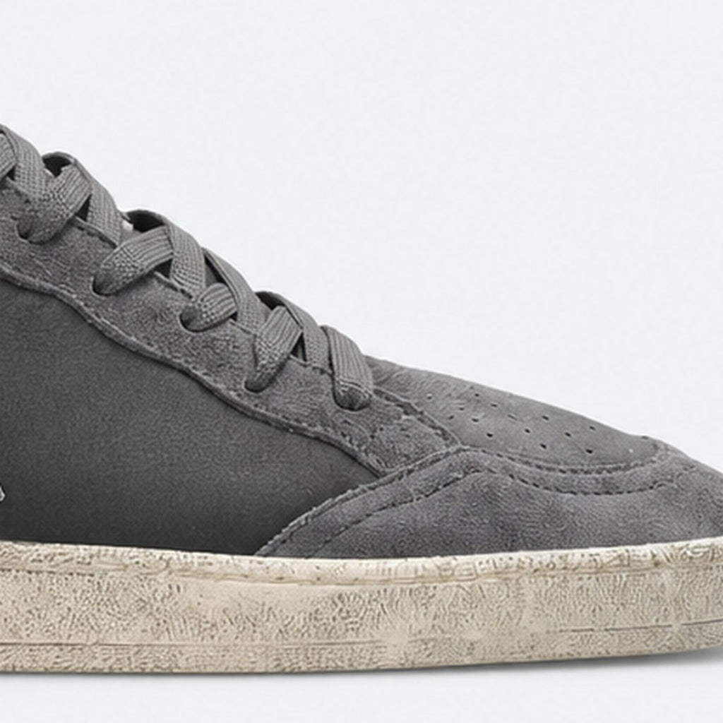 Grey Leather and Suede Sneakers, photo 3
