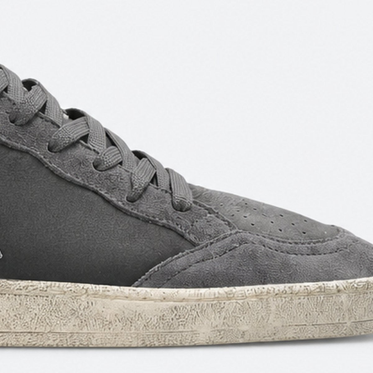 Grey Leather and Suede Sneakers, photo 3
