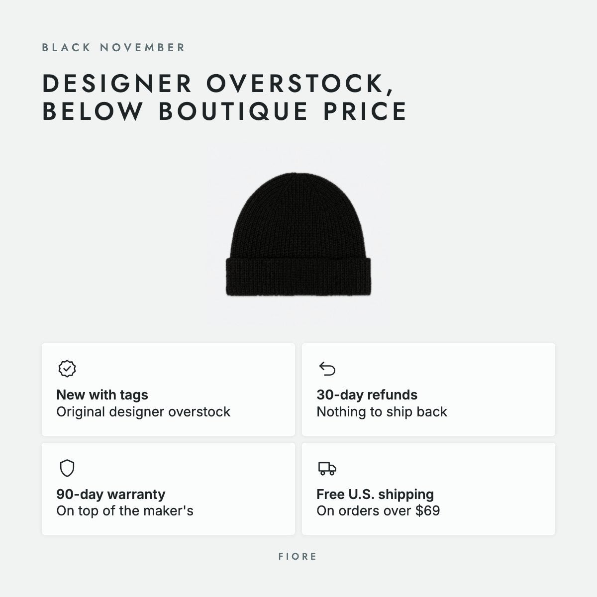 Black Wool Beanie, photo 5