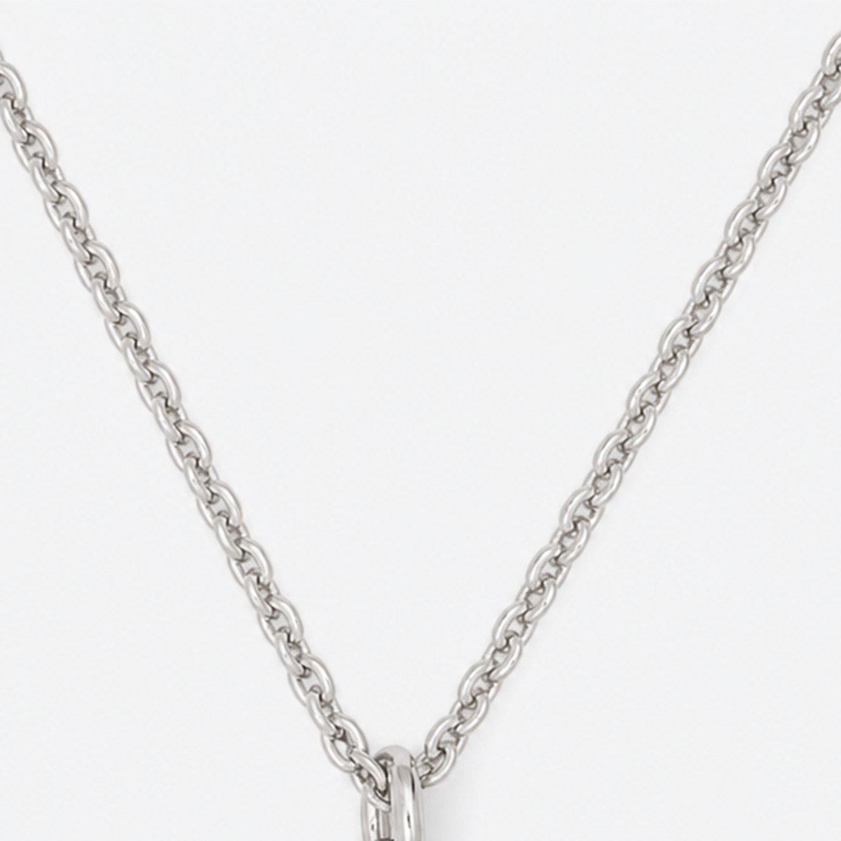 Silver-Tone Pendant Necklace with Clear Stone, photo 2