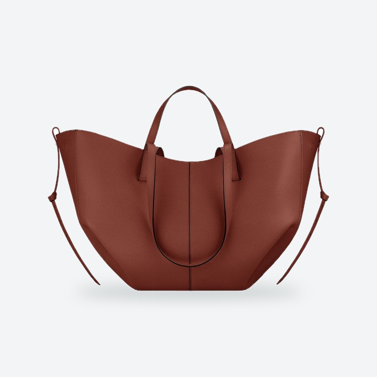 Large Red Clay Textured Leather Tote, photo 1