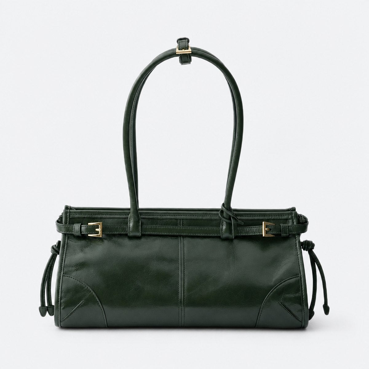 Forest Green Leather Top-Handle Bag, photo 1