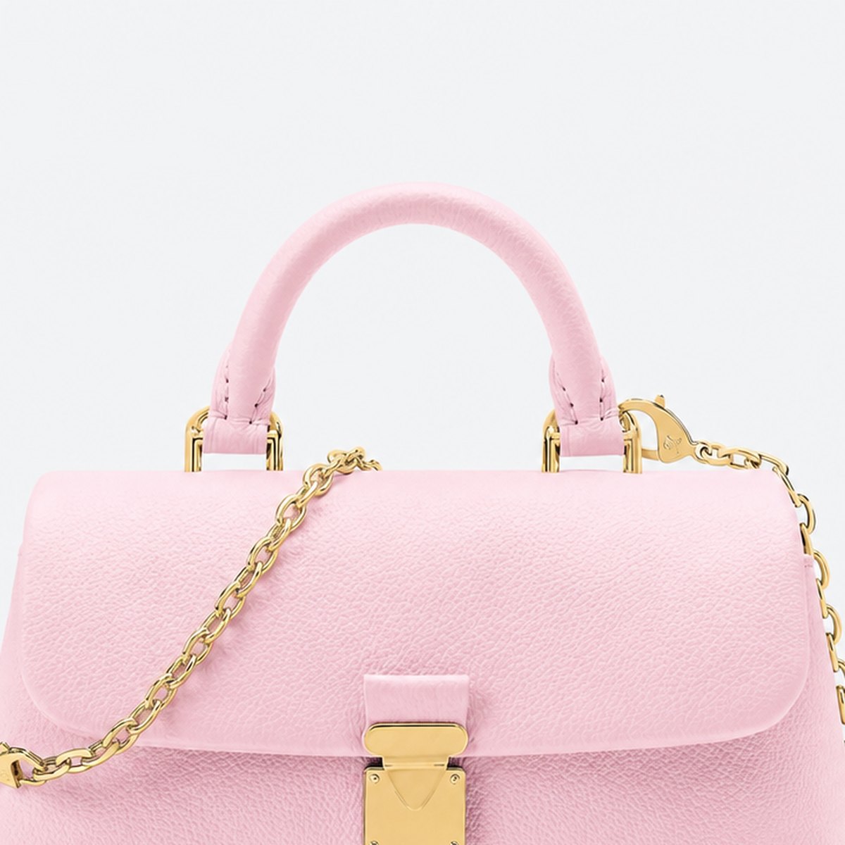 Pink Embossed Leather Mini Top-Handle Bag, photo 2