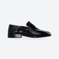 Black Leather Split-Toe Penny Loafers, photo 1