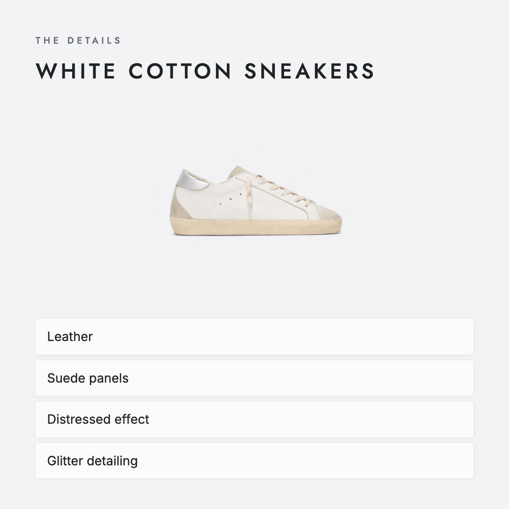 White Cotton Sneakers, photo 4