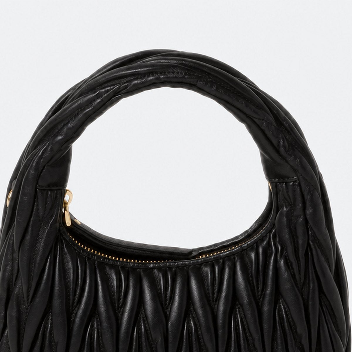 Black Quilted Leather Hobo Bag, photo 2