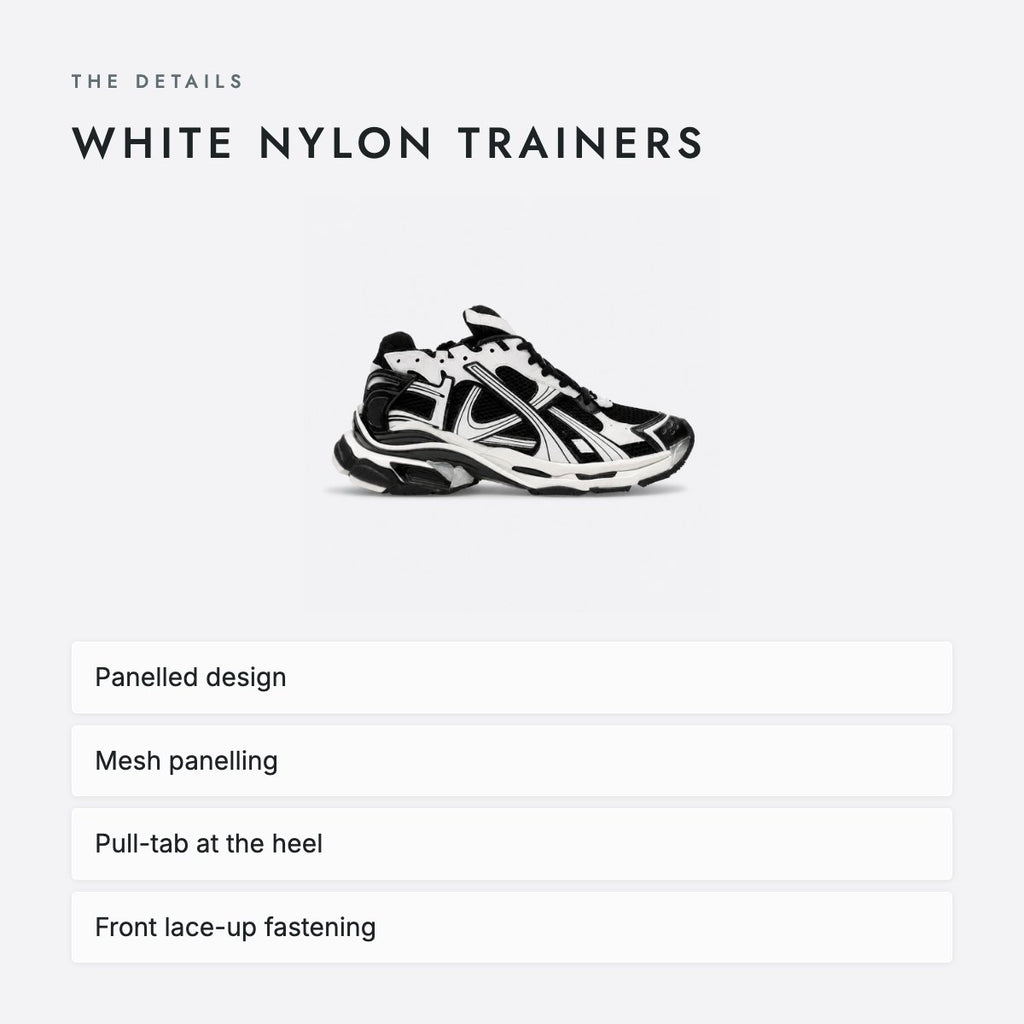 White Nylon Trainers, photo 4