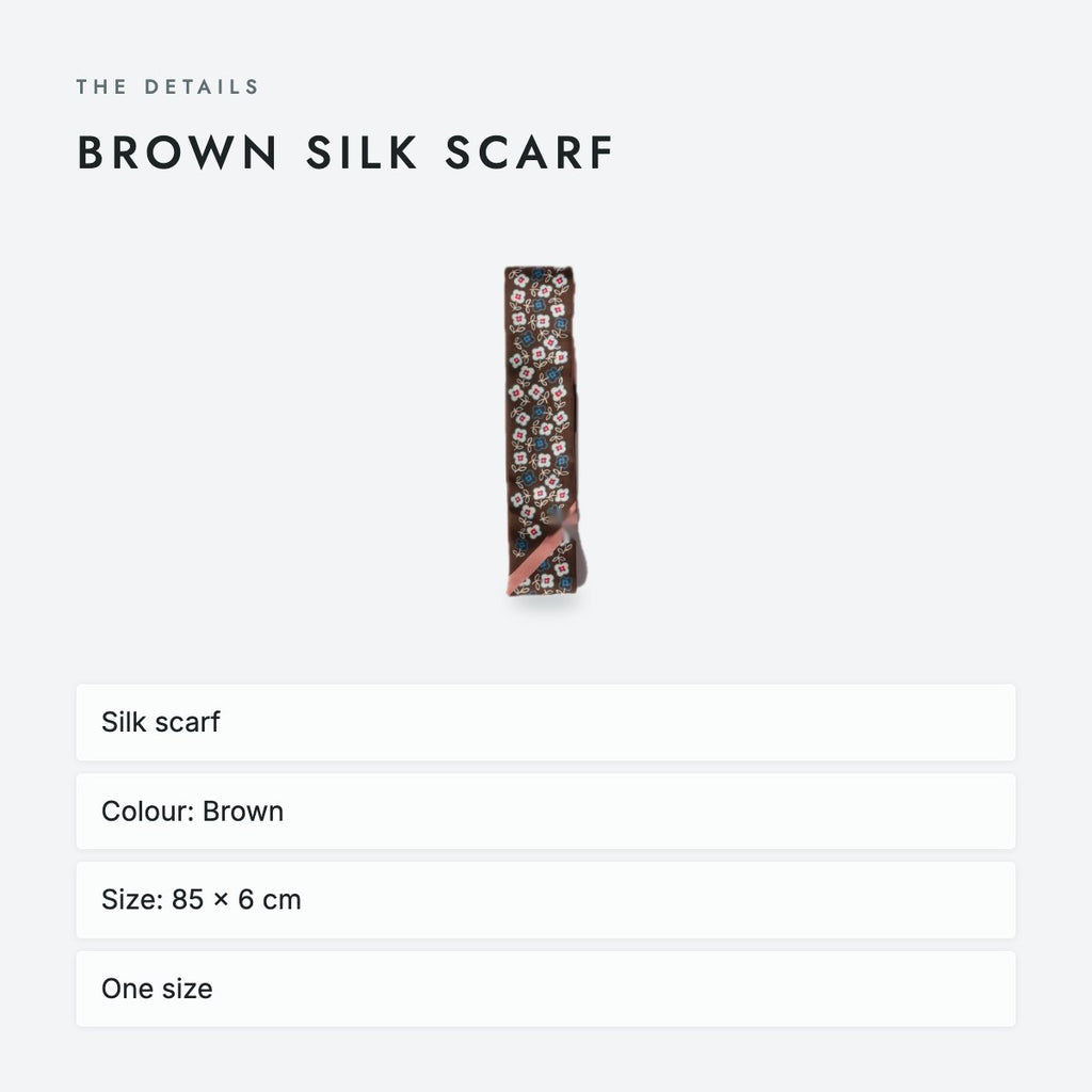 Brown Silk Scarf, photo 4