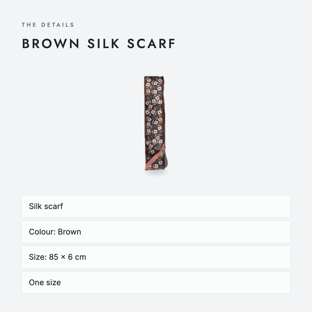 Brown Silk Scarf, photo 4