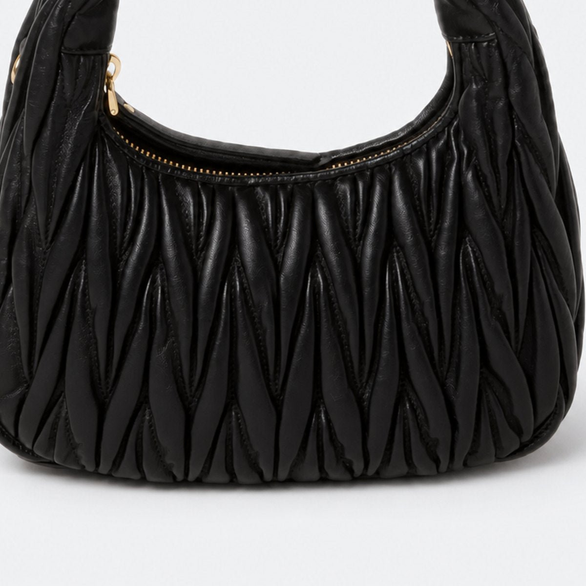 Black Quilted Leather Hobo Bag, photo 3