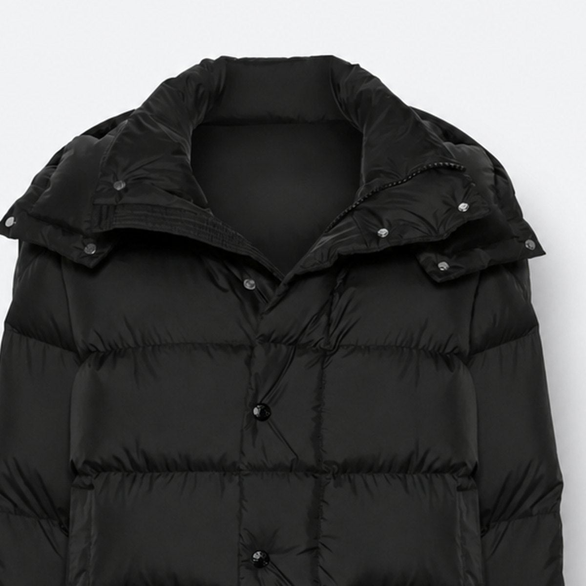 Black Hooded Down Puffer Jacket, photo 2