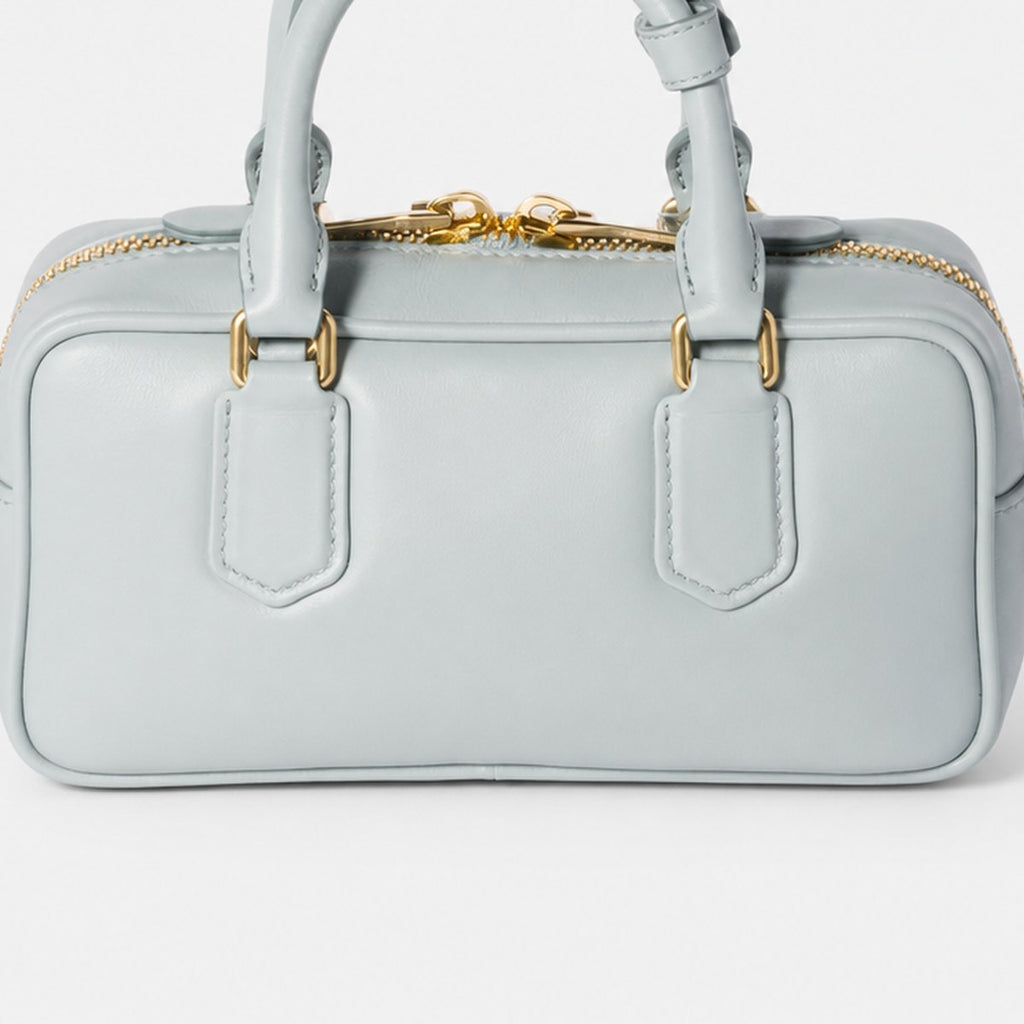 Lake Blue Padded Leather Top-Handle Bag, photo 3