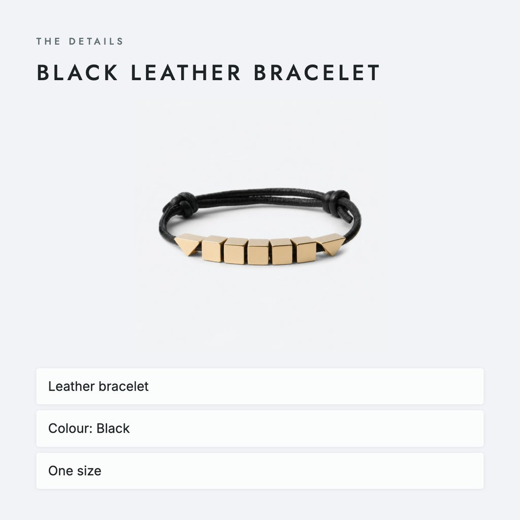 Black Leather Bracelet, photo 4