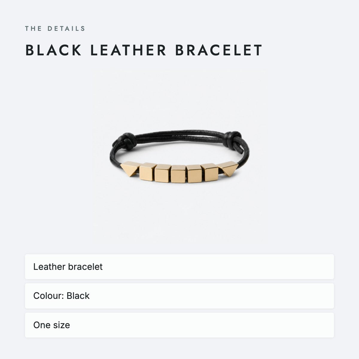 Black Leather Bracelet, photo 4